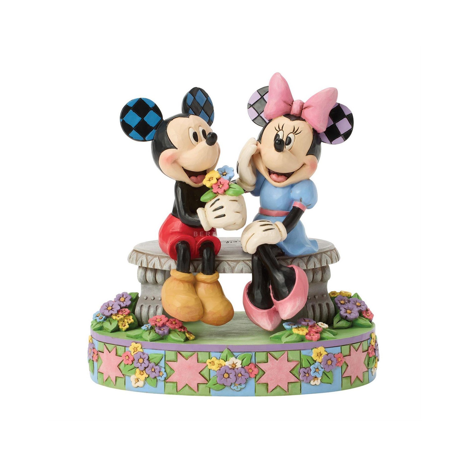 mickey-and-minnie-on-spring-bench-disney-traditions